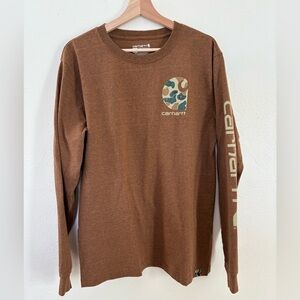 Brown Long-Sleeve Carhartt Tee